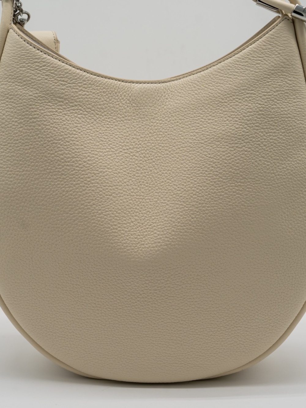 Marc Jacobs Leather Crescent Dual Hobo Large Shoulder Bag Cloud White - Picture 5 of 9